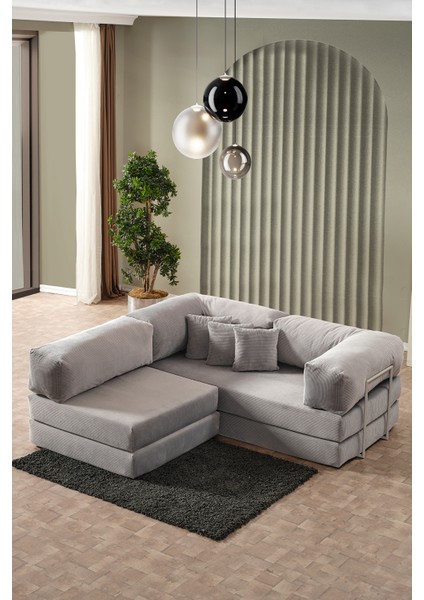 Legom Sera Aktivite Koltuğu Yatak Olabilen Çok Amaçlı Kanepe Koltuk Takımı Gri