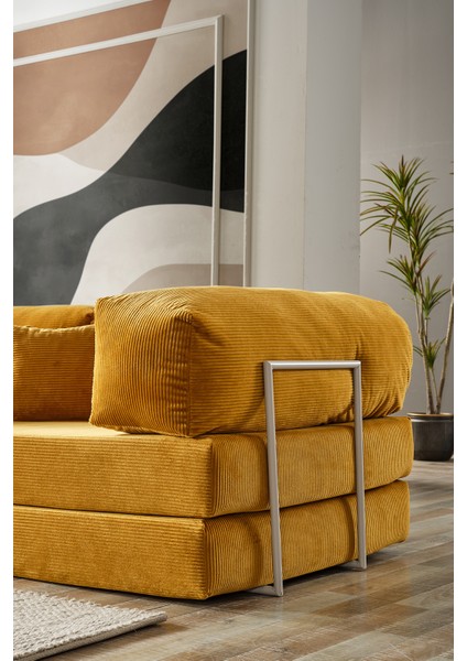 Legom Sera Aktivite Koltuğu Yatak Olabilen Çok Amaçlı Kanepe Koltuk Takımı Hardal indirimleri