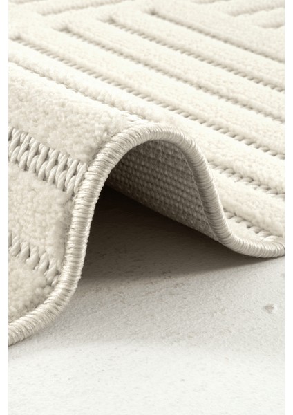 Piyan 9201 Krem Yumuşak Dokulu Salon Antre Mutfak Yatak Odası Halısı Yolluk modelleri