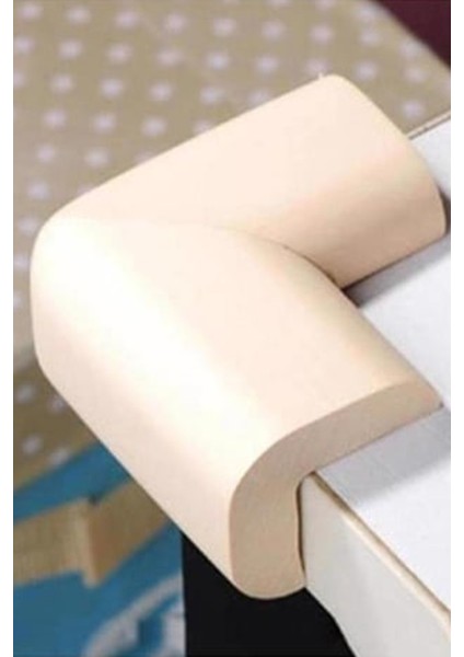 Bebek Çocuk Güvenliği Krem Renk Kauçuk 4 Adet Sivri Köşe Kenar Koruyucu fiyatları