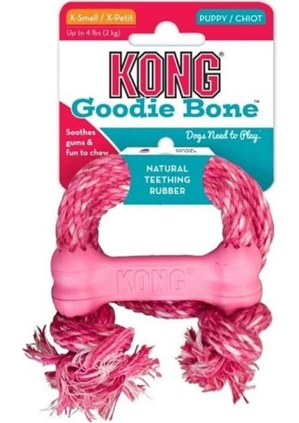 Goodie Bone Kemik Şeklinde Çok Amaçlı Ip Sallantılı Yavru Köpek Oyuncağı Xs