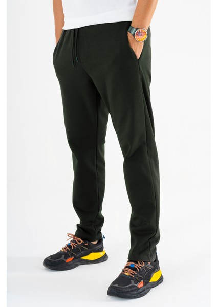 Erkek Haki Jogger Pantolon Bağcıklı Lastikli Bel Rahat Kesim Eşofman Altı fiyatları