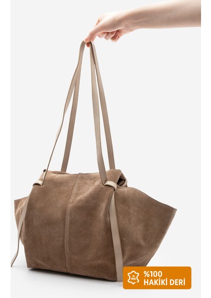 Kadın Hakiki Deri Shopper El ve Omuz Çantası Yorita