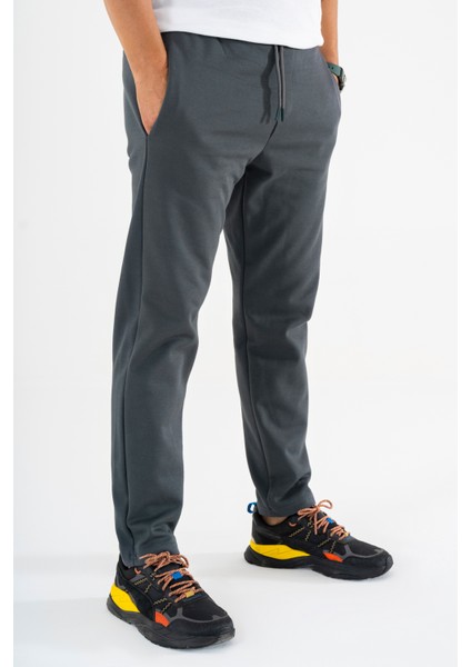 Erkek Füme Jogger Pantolon Bağcıklı Lastikli Bel Rahat Kesim Eşofman Altı fiyatları