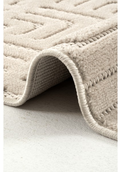 Piyan 9212 Bej Yumuşak Dokulu Salon Antre Mutfak Yatak Odası Halısı Yolluk