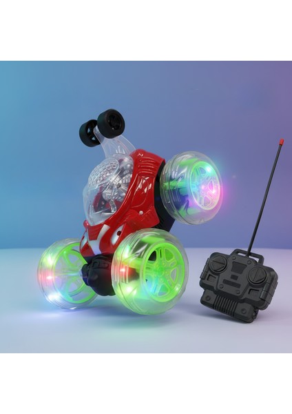 Full Fonksiyon Sesli Işıklı Şarj Edilebilir Uzaktan Kumandalı Akrobat Araba 1:24 Ölçek