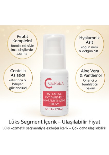 Yaşlanma Karşıtı Botoks Krem Anti-Aging Anti-Wrinkle Botox Cream 50 Ml fiyatları
