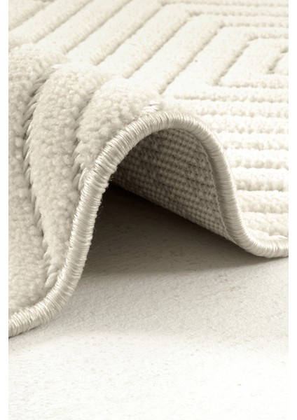 Piyan 9205 Krem Yumuşak Dokulu Salon Antre Mutfak Yatak Odası Halısı Yolluk modelleri