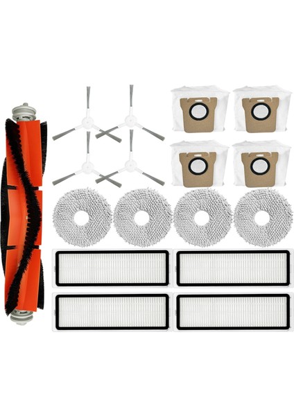 Xiaomi C102CN Robot Vaku Süpürücü Ana Fırça Yan Fırçası Hepa Filtre Mop Pad Toz Torbası Yedek Parçalar Aksesuarları (Yurt Dışından)