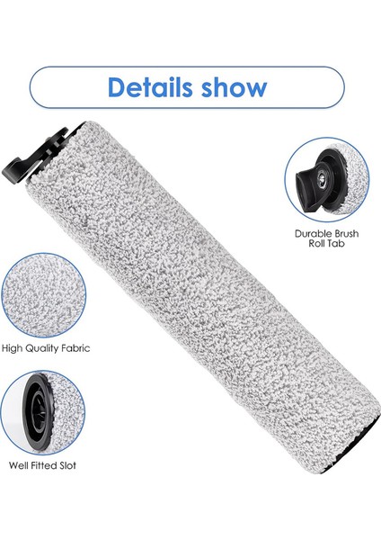 Tineco Ifloor Için 3 Pcs Yedek Fırça Silindirleri 3/ Zemin One S3/ Ifloor 2 Kablosuz Islak Kuru Vakum Süpürge Yedek Parçaları (Yurt Dışından) modelleri