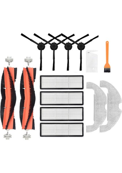 Xiaomi Mi Robot Vakum-Mop 2 Ultra STYTJ05ZHM Temizleyici Parça Çıkarılabilir Ana Fırça Hepa Filtre Yan Fırça Mop Bezi (Yurt Dışından)