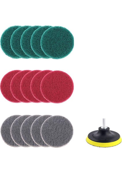 64PCS 4 Inç Matkap Güç Fırçası Kiremit Yıkıcı Ovma Pedi Temizleme Kiti 4 Inç Disk Ped Tutucu 3 Farklı Sertlik (Yurt Dışından) indirimleri