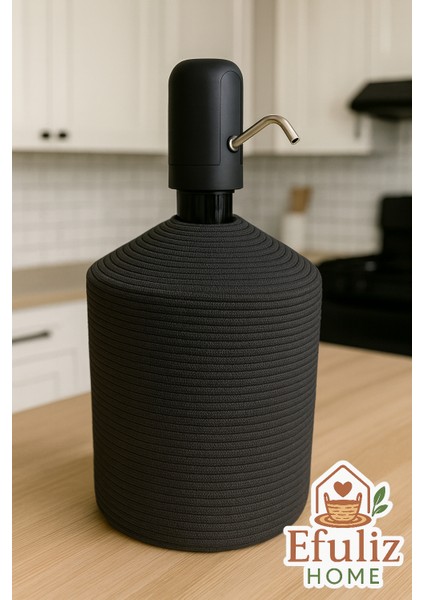 Jüt Hasır Görünümlü Damcana Kılıfı, Şık ve Doğal Su Sebili Örtüsü.