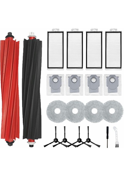 Roborock Qrevo Master / P10S Pro V20 Robot Vakum Temizleyici Ana Yan Fırça Hepa Filtre Mop Bez Tuz Torbaları Parçalar (Yurt Dışından)
