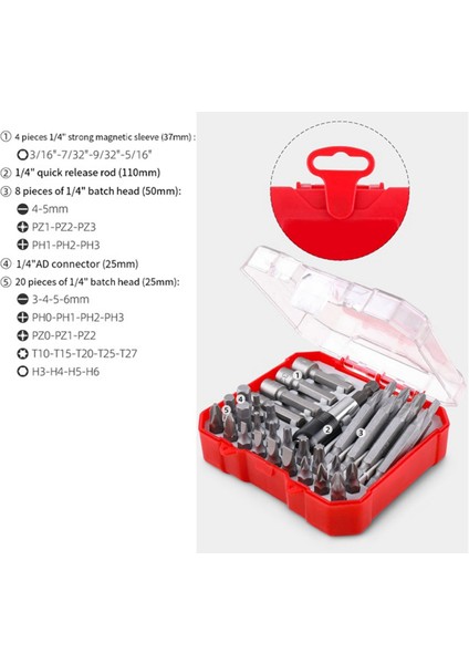34PCS Cırcır Tornavida Parti Kombinasyonu Erik Üçgen Özel Şekilli Tornavida Ev Seti Kutusu (Yurt Dışından) fiyatları