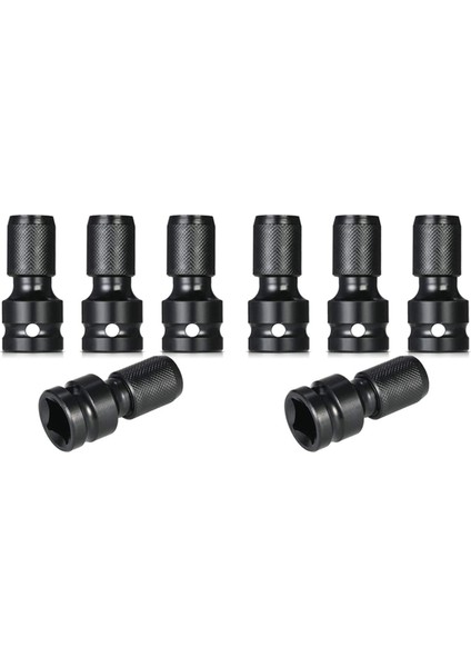 8 Adet Darbe Adaptörü 1/2 Kare Sürücü - 1/4 Altı Shank Socket Adaptör Hızlı Serbest Bırakma Çırpma Anahtarı Için Chuck Dönüştürücü (Yurt Dışından)
