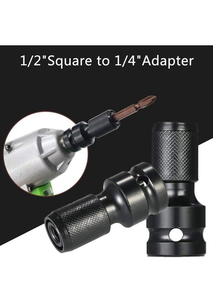 8 Adet Darbe Adaptörü 1/2 Kare Sürücü - 1/4 Altı Shank Socket Adaptör Hızlı Serbest Bırakma Çırpma Anahtarı Için Chuck Dönüştürücü (Yurt Dışından) fırsatları