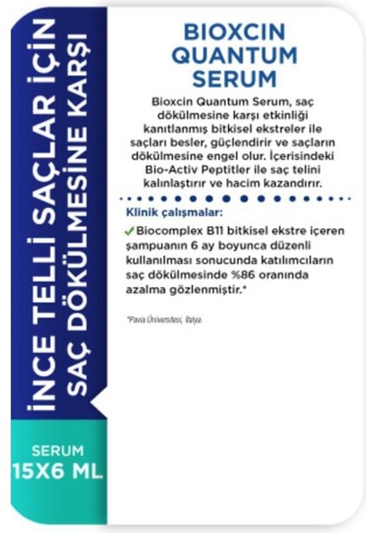 Quantum Serum 15X6 Ml+Quantum Bio Activ Şampuan Kuru-Normal Saçlar Için 300 ml modelleri