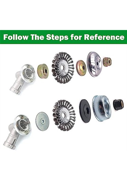 6 Inç Döner Ot Fırçası, Kesici Düzeltici Kafa Seti, Yedek Çim Biçme Makinesi Tepsisi Için Evrensel Adaptör Kiti ile (Yurt Dışından) modelleri