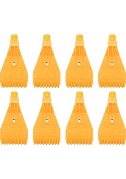 8x 1/4bsp Erkek Iplik Abs Tek Delikli Hava Üfleme Kapalı Düz Jet Memesi Sarı (Yurt Dışından)