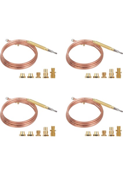 4x Evrensel Gaz Sobası Termokupl, 20PCS Somun Isıtma Gaz Brülörü Değiştirme Termokupl Adaptörü (Yurt Dışından)