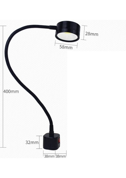 2x LED Iş Işığı Manyetik Base Goopeneck Lambası 220V 5W Torna Frezeleme Matkabı Pres Endüstriyel Aydınlatma, Ab Fiş (Yurt Dışından) indirimleri