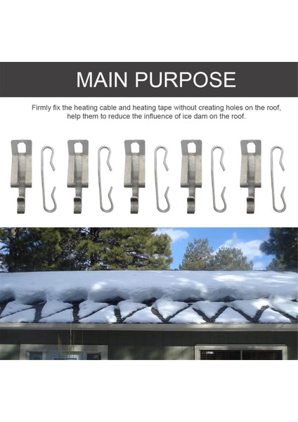 Çatı Beyin Edin Isı Kablo Klipsleri, 50 Pcs Isı Kablosu Çatı Klipsleri ve Ara Kişiler Kiti Çatı Klipsleri Kiti, Açık Kablo Klipsleri (Yurt Dışından) fiyatları