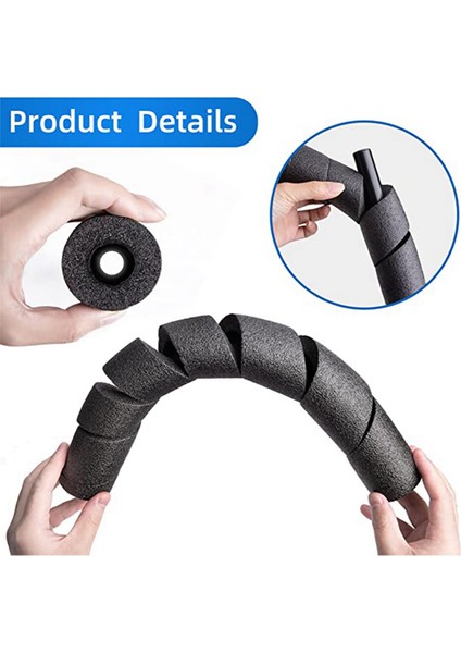 12PCS Boru Yalıtım Köpük Tüp -Foam Boru Kapakları -Soft Köpük Tüp Yalıtım Sargısı Spiral Bodrum Kutup Kapağı Koruyucu (Yurt Dışından) fırsatları