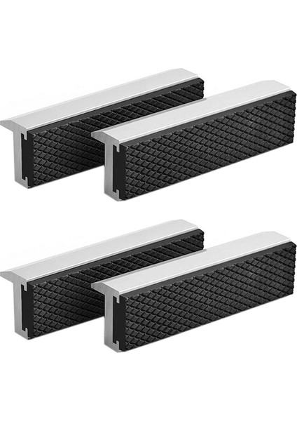 4 Inç Mengene Çeneleri Evrensel Yumuşak Vice Çeneleri Kapakları, Herhangi Bir Metal Mengene Için Çok Amaçlı Koruyucu, 4 Adet, Gümüş (Yurt Dışından)