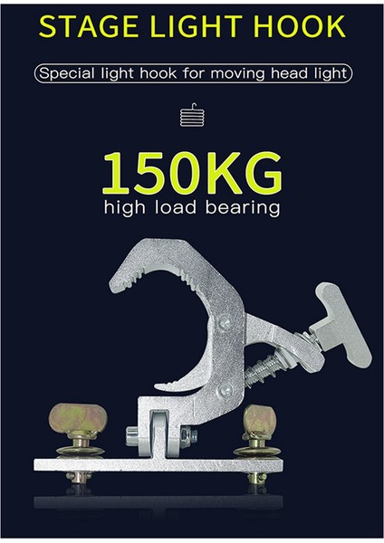 4x Alüminyum Kat Kelepçe Kancaları Aşamalı Işık Katlama Hook Yükleme 150KG 42-61MM Kafes Tüp 230W 7R/200W 5r Işın Işığı (Yurt Dışından) fiyatları