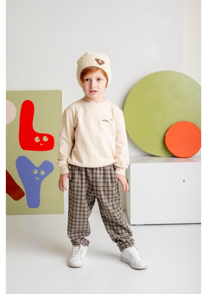 Erkek Bebek Sweatshirt ve Pantolon Takım - Kahve fiyatları