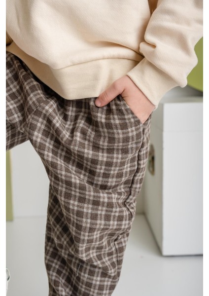 Erkek Bebek Sweatshirt ve Pantolon Takım - Kahve fırsatları