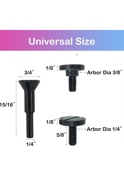 1/4in Kesme Tekerleği Montaj Mandrel Tutucusu 3/8in ve 1/4 Inç Arbor Deliği, Kalıp Öğütücü Aksesuarları Için Matkap Döner Aracı (3 Paket) (Yurt Dışından) modelleri
