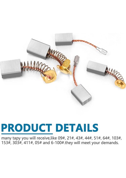 48 Pcs Elektrik Motor Fırçaları Karbon Fırçalar Güç Aleti Yedek Parça Onarım Güç Aleti 12 Farklı Boyutlar (Yurt Dışından) indirimleri