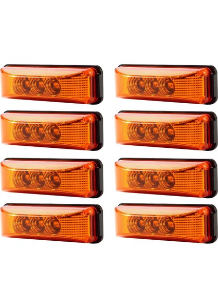 8x 3 LED 3.9 Inç Araba Kamyonu Yan Işareti Hafif Kuyruk Arka Lambalar Gösterge Işaretleyicisi 10-24V Römork Rv Tekne Kamyonu (Yurt Dışından)