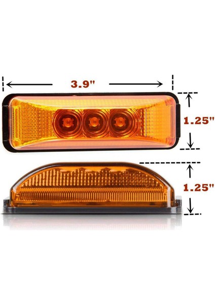 8x 3 LED 3.9 Inç Araba Kamyonu Yan Işareti Hafif Kuyruk Arka Lambalar Gösterge Işaretleyicisi 10-24V Römork Rv Tekne Kamyonu (Yurt Dışından) fırsatları