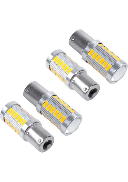 4pcs Amber 1156PY BAU15S PY21W LED 33SMD Araç Kayası Fren Ters Sinyal Ampul Y (Yurt Dışından)