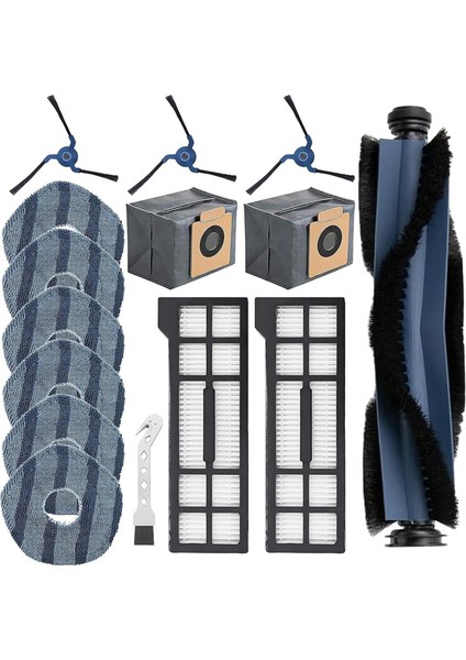 Eufy X10 Pro Omni Vakum Süpürge Yedek Parça Ana Yan Fırça Hepa Filtre Mop Bez Toz Çantaları (Yurt Dışından)