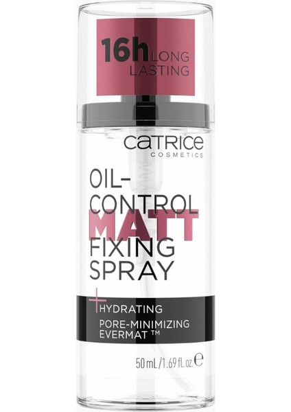 Oil-Control Mat Sabitleme Spreyi 50ML,ŞEFFAF, Vegan ve Alkol Içermez