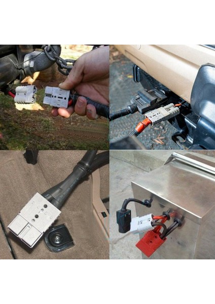 Anderson Style Fiş Konektörleri Için 10 Pcs Dc Güç Aracı 50A 12-24V 6AWG Bakır Kontak Güç Konektörleri ile Çift Kutup (Yurt Dışından) fırsatları