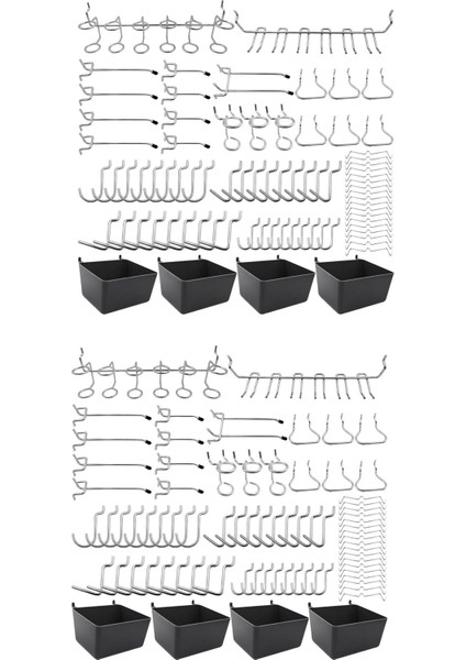 Mutfak Zanaat Odası Için Çeşitli Araçlar Düzenlemek Için Pegboard Kutuları, Peg Kilitleri ile 160 Parça Pegboard Hooks Çeşitleri (Yurt Dışından)