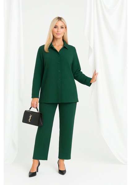 Bürümcük Gömlek Yaka Düğmeli Alt Üst Takım Tesettüre Uygun 2xl 6xl