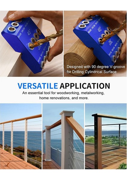 30 45 90 Derece Açı Matkap Kılavuzu Jig, Açılı Delikler Için Matkap Jig ve 4 Boyutlu Düz Delik Çelik Matkap Bitleri (Yurt Dışından) fırsatları