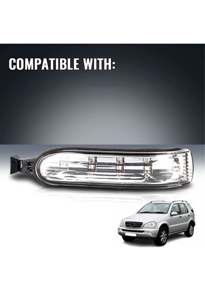 Yan Kapı Ayna LED Gösterge Işığı Mercedes ml Sınıfı W163 2002-2005 Dikiz Dönüş Sinyal Lambası A1638200521 Sol (Yurt Dışından) fırsatları