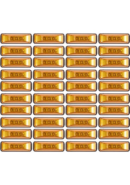 40PCS 24V 3.9inch 3 LED Kamyon Römorku Amber Işık Ön LED Yan Işaretçi Işıkları Açıklama Göstergesi Lamba Su Geçirmez (Yurt Dışından)