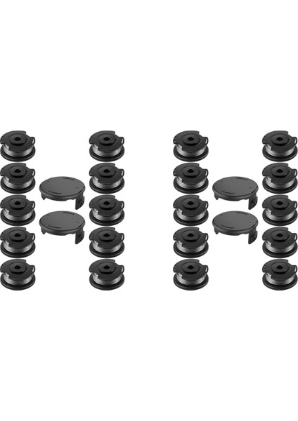 F016800385 Yedek Otomatik Besleme Makarası Hattı Dize Düzeltici Çim Biçme Makineli Iplik, Bosch Için Easygrasscut (20SPOOL+4CAP) (Yurt Dışından)