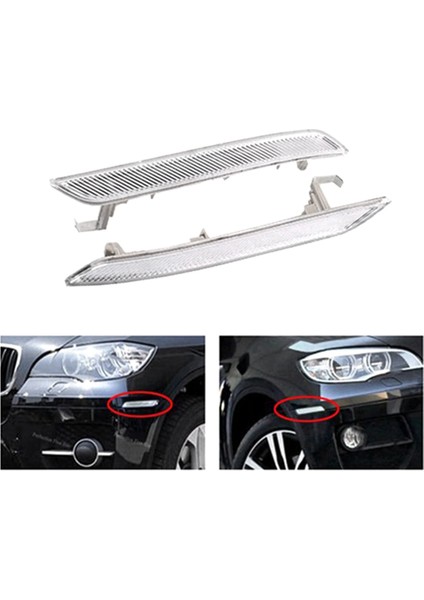 Sol 2 Çift Temiz Beyaz Yan Marker Reflektörü 63147187087 63147187088 Bmw X5 X6 E70 E71 2008- 2014 (Yurt Dışından) fırsatları