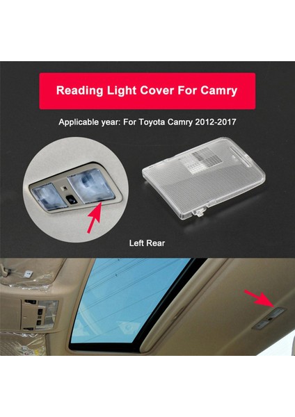20X Araç Çatı Arka Kubbe Haritası Okuma Işık Kapağı Toyota Için Makyaj Lambası Lens Camry Aurion V50 2012-2017 8139406030 (Yurt Dışından) indirimleri