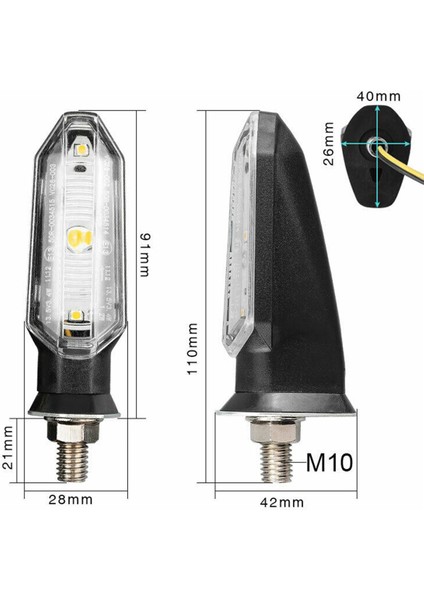 6pcs Universal LED Motosiklet Dönüş Sinyali Işık Arka Işık Lambası 12V IP67 Su Geçirmez Kehribar Flaşör Göstergesi Göz Kırpıcı (Yurt Dışından) indirimleri