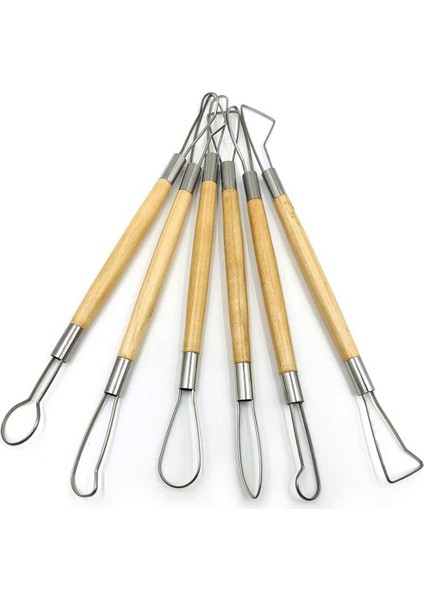 Çömlekçilik Kil Şekillendirme Aletleri, 22 Adet Ahşap Saplı Çömlekçilik Oyma Aletleri ve Metal Kazıyıcı ve Plastik Kil Şekillendirme Aletleri (Yurt Dışından) modelleri